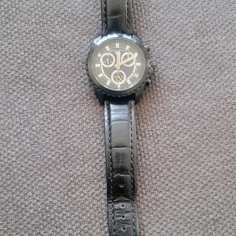 Men's swiss legend watch black
